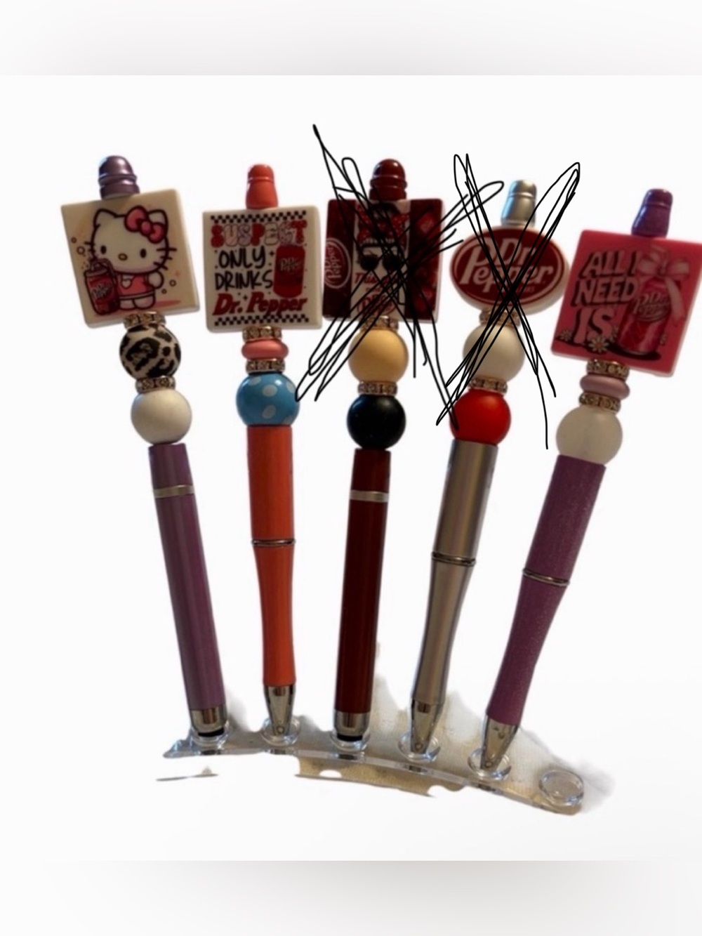 Dr Pepper Beaded Pens (Qty 1)